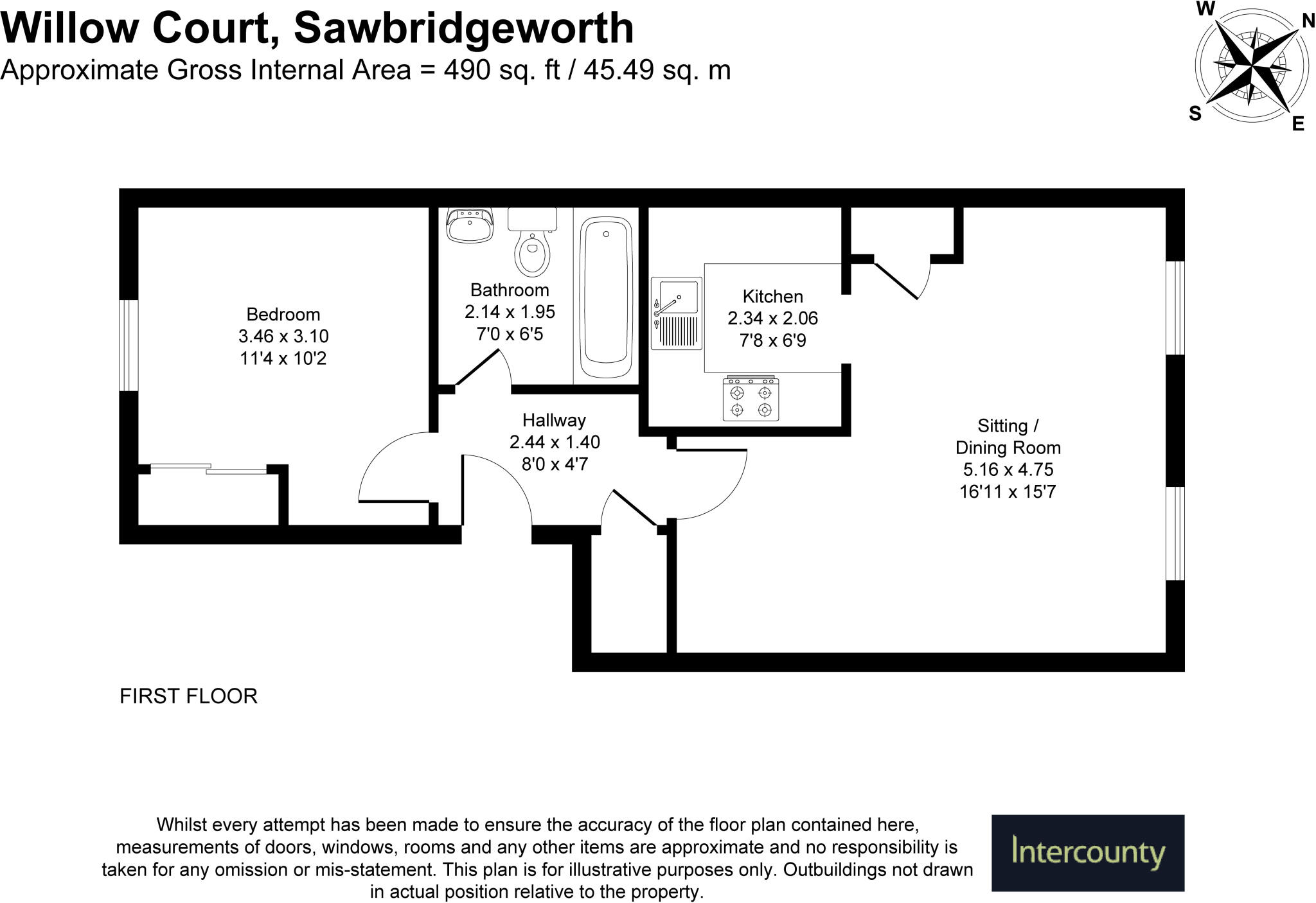 London Road, Sawbridgeworth, Hertfordshire, CM21 floorplan