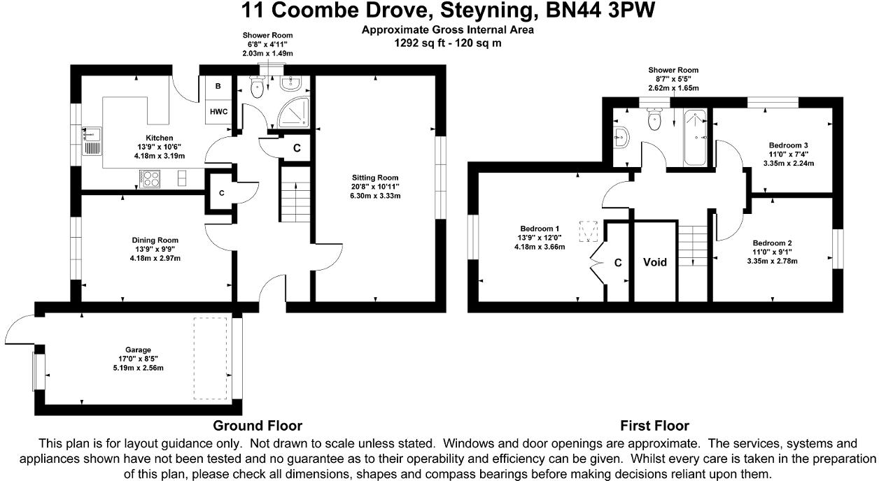 Coombe Drove, Steyning, West Sussex, BN44 3PW floorplan