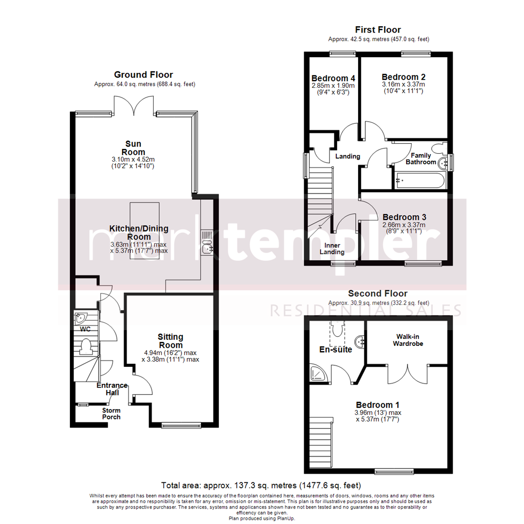 Detached four bedroom executive home, situated within the popular Court De Wyke development, on the edge of Claverham floorplan