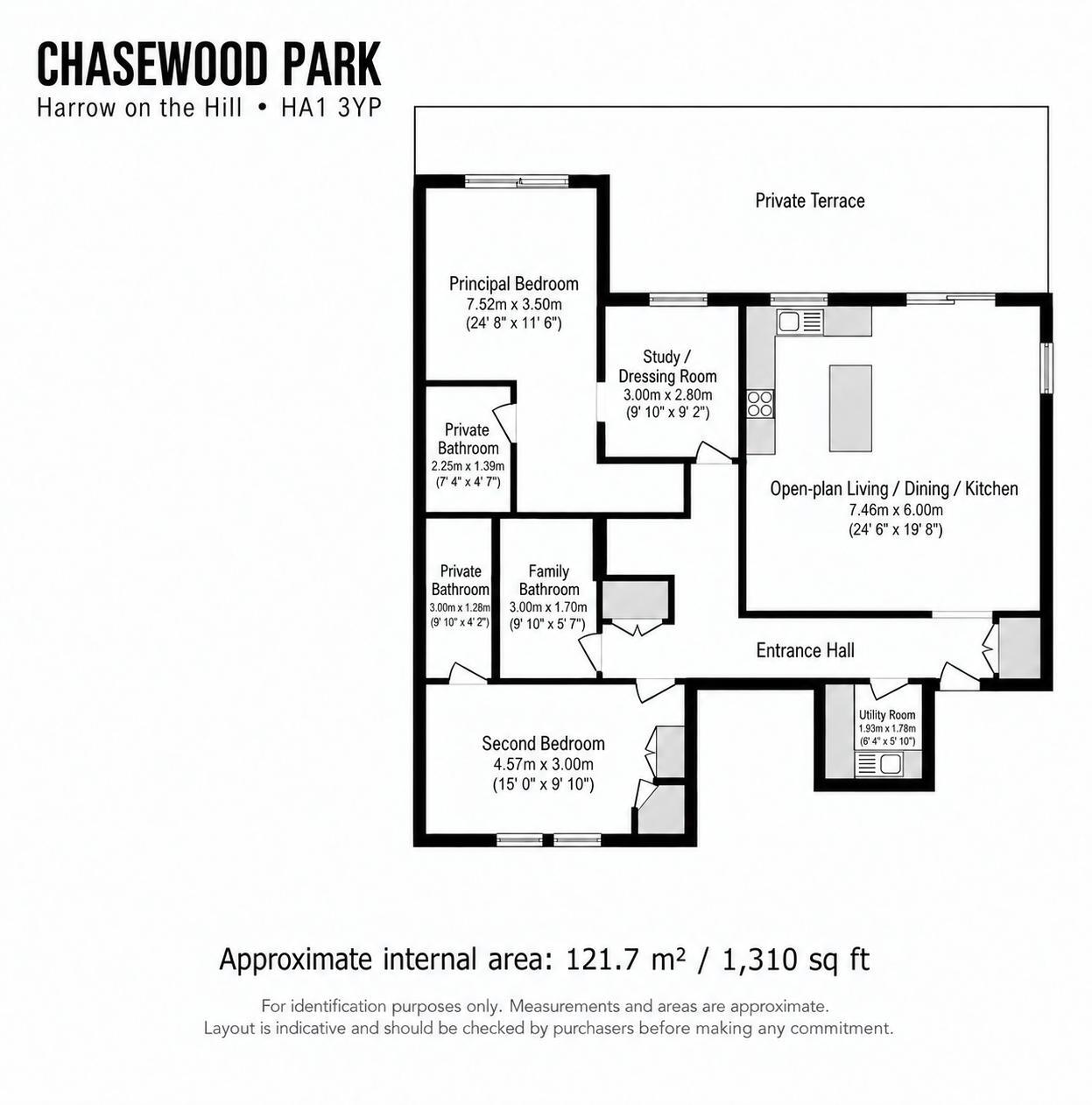 Chasewood Park, Sudbury Hill, Harrow floorplan