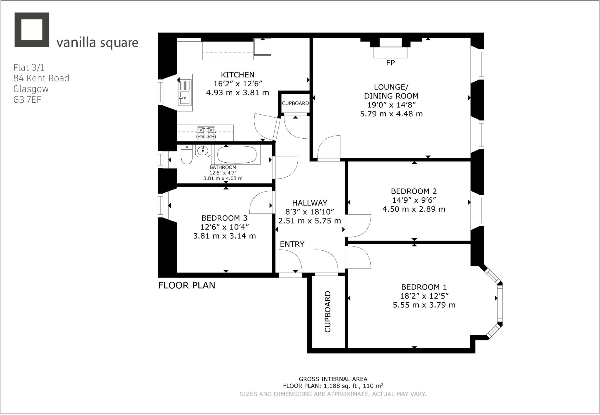 Kent Road, Charing Cross floorplan