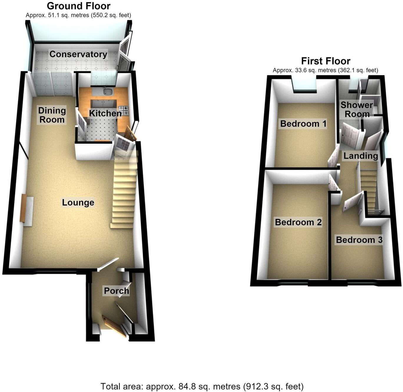 Clos Carolyn, Blackwood, NP12 floorplan