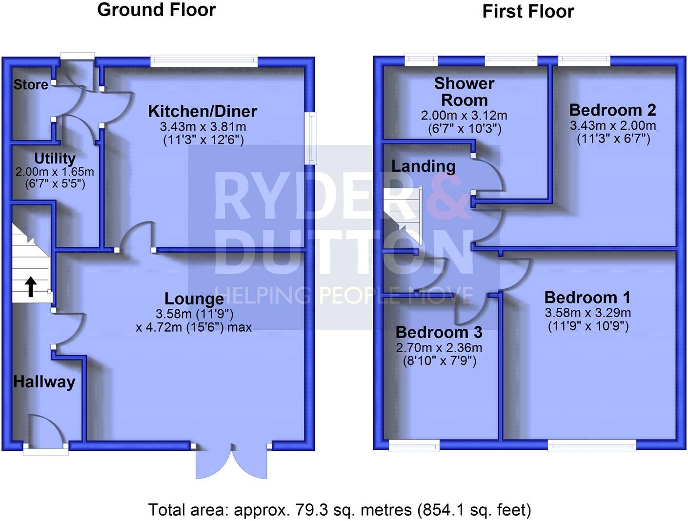 Moor Crescent, Diggle, Saddleworth, OL3 floorplan