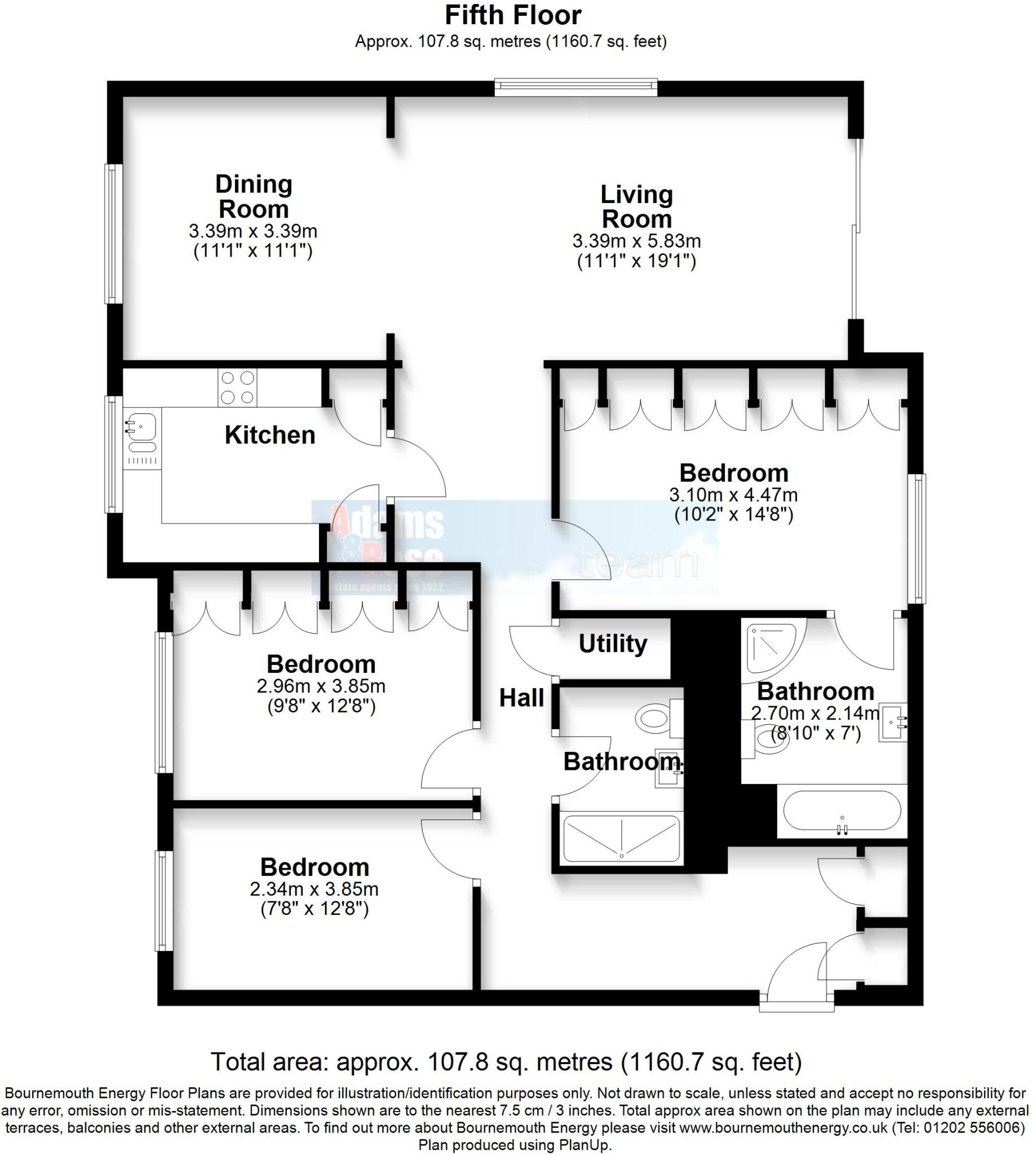 Manor Road, Bournemouth, Dorset, BH1 floorplan