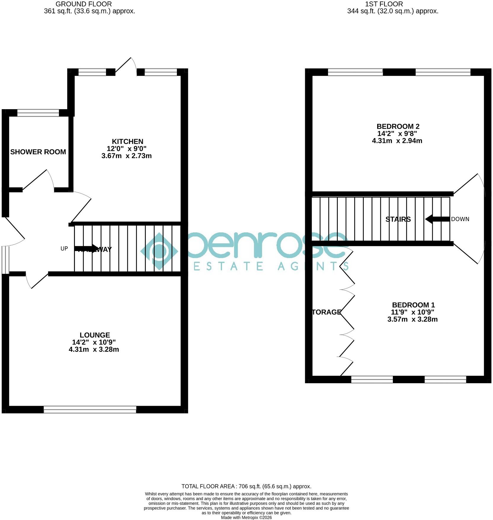 Leathwaite Close, Luton, Bedfordshire, LU3 2TG floorplan