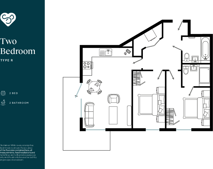 Flat C14, Morville Street, Birmingham floorplan