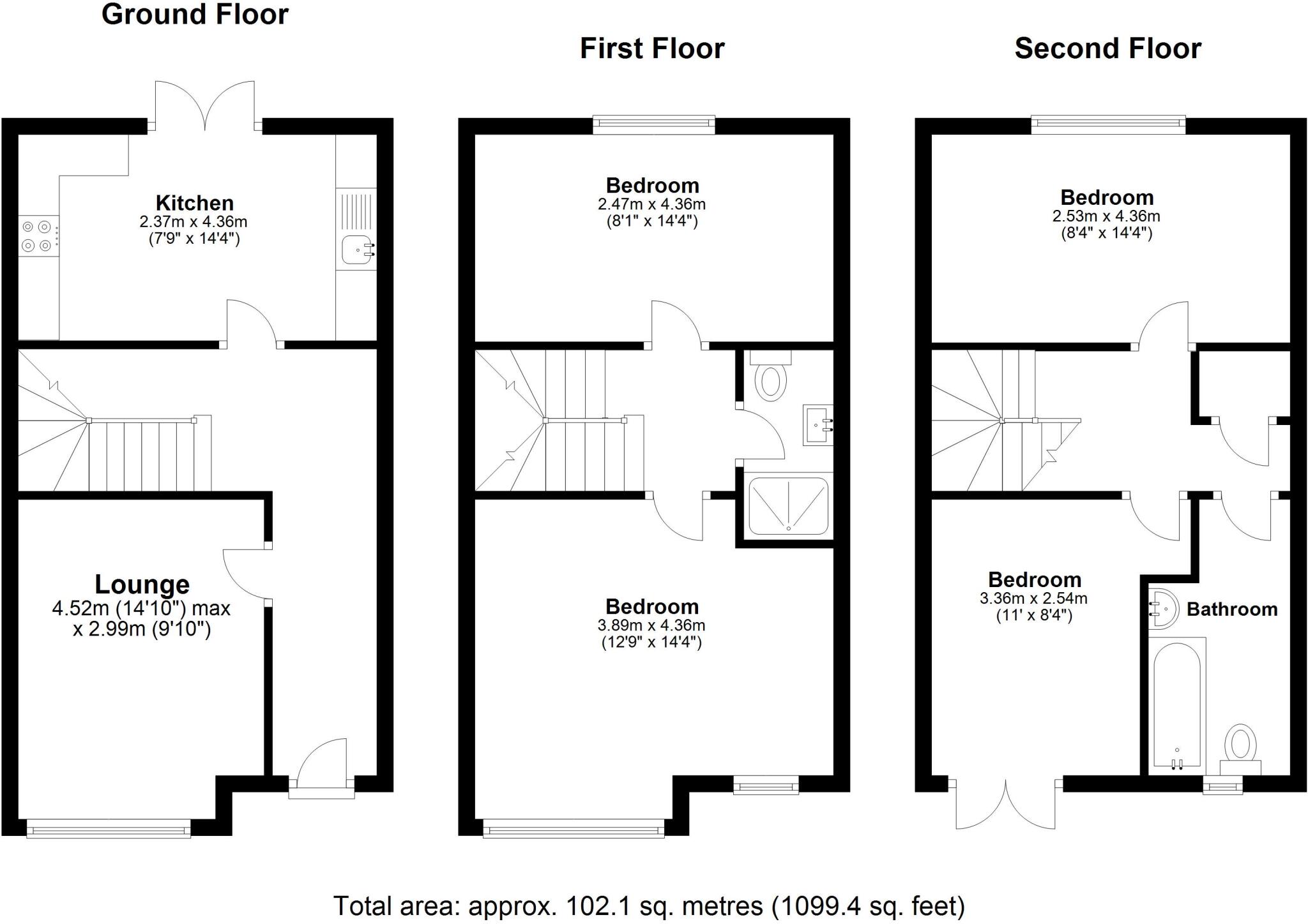 4 Bed - Egerton Street, L8 floorplan