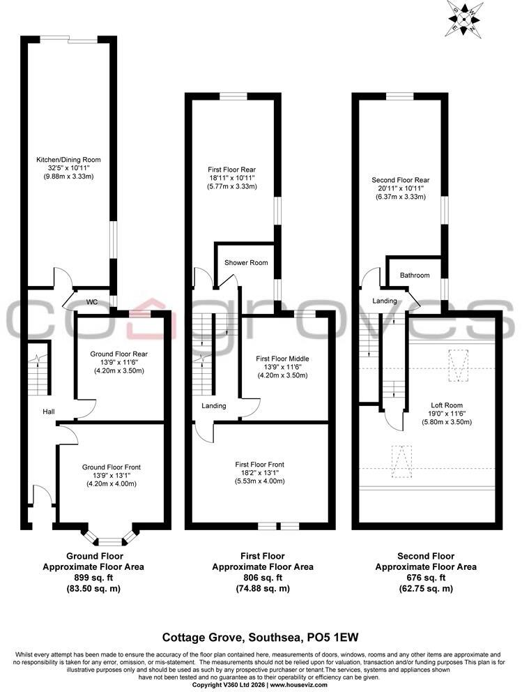 Cottage Grove, Southsea floorplan