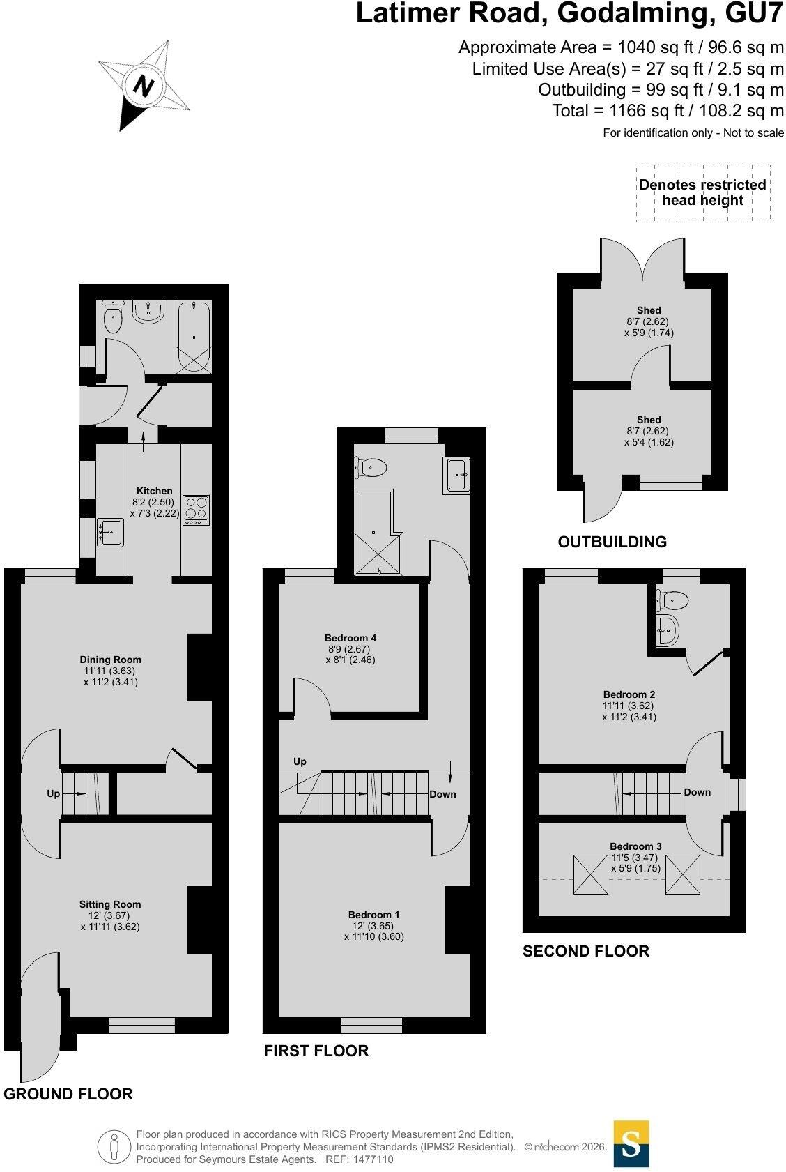 Latimer Road, Godalming, GU7 floorplan