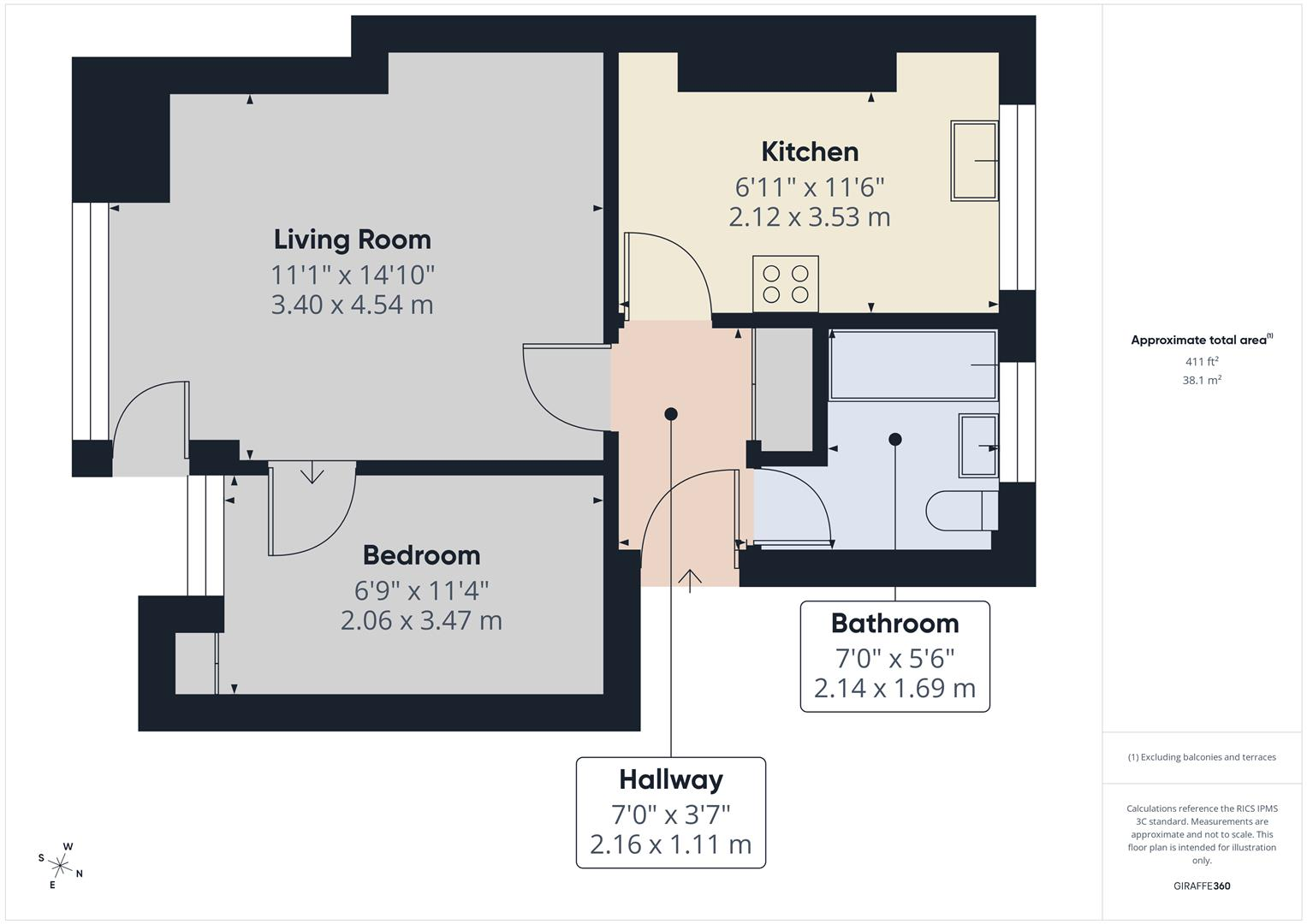 Marine Court West, Whitley Bay floorplan