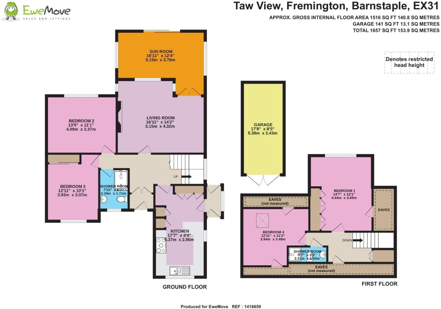 Taw View, Fremington, Barnstaple, Devon, EX31 floorplan