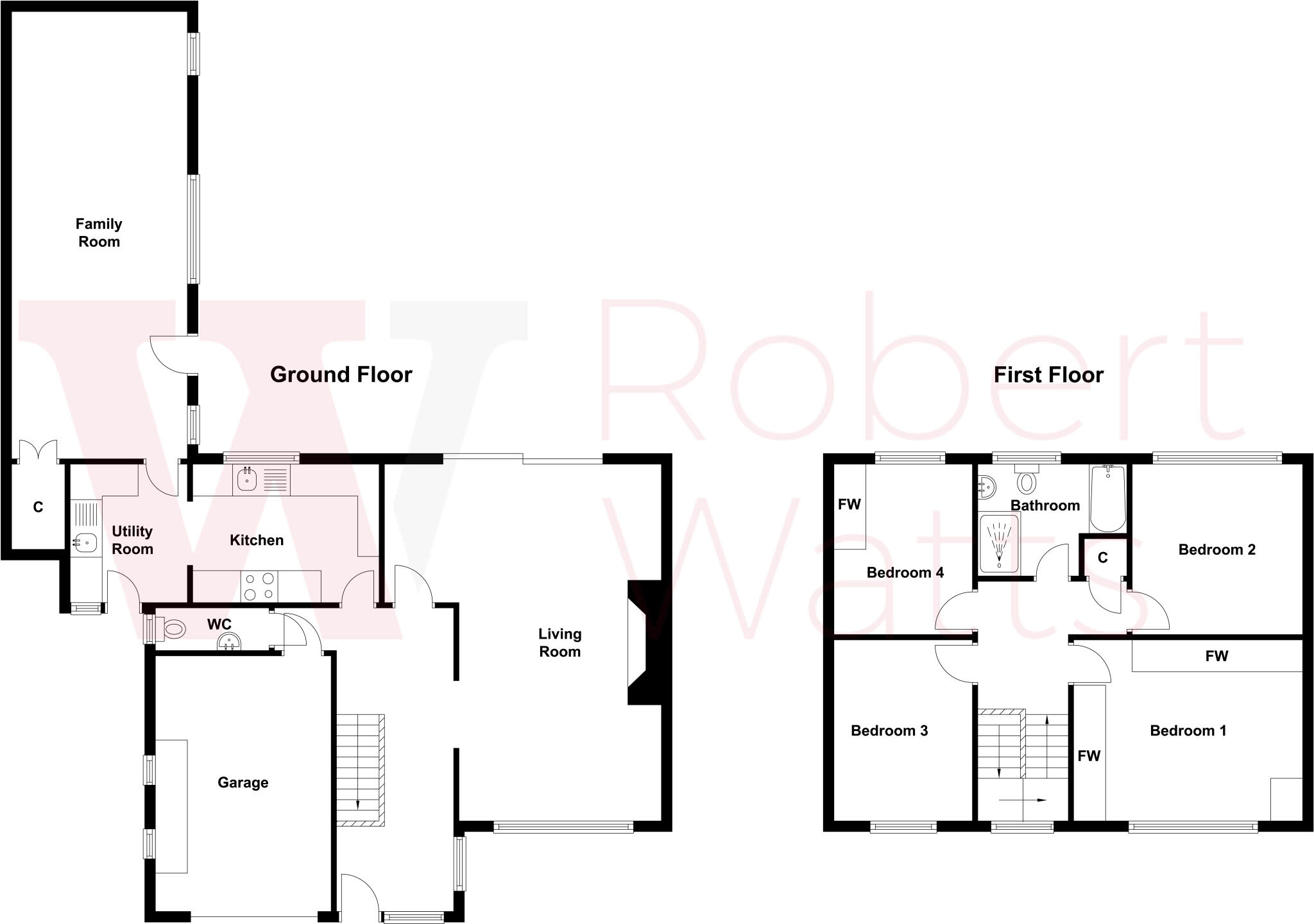 Woodkirk Grove, Wyke, Bradford, West Yorkshire, BD12 floorplan
