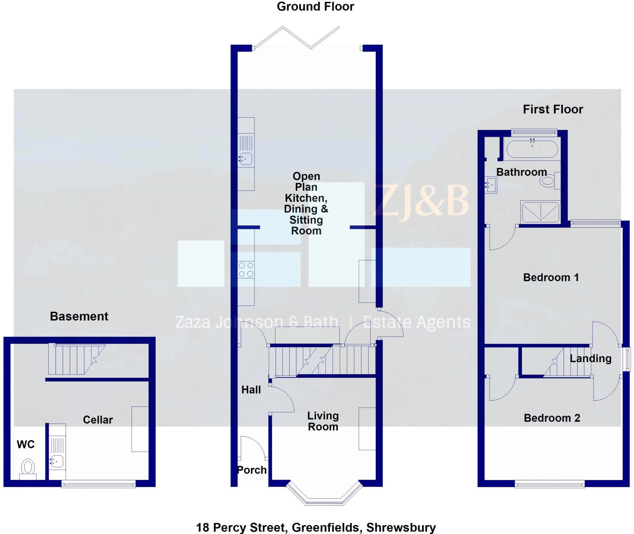Percy Street, Greenfields, Shrewsbury, SY1 2QF floorplan