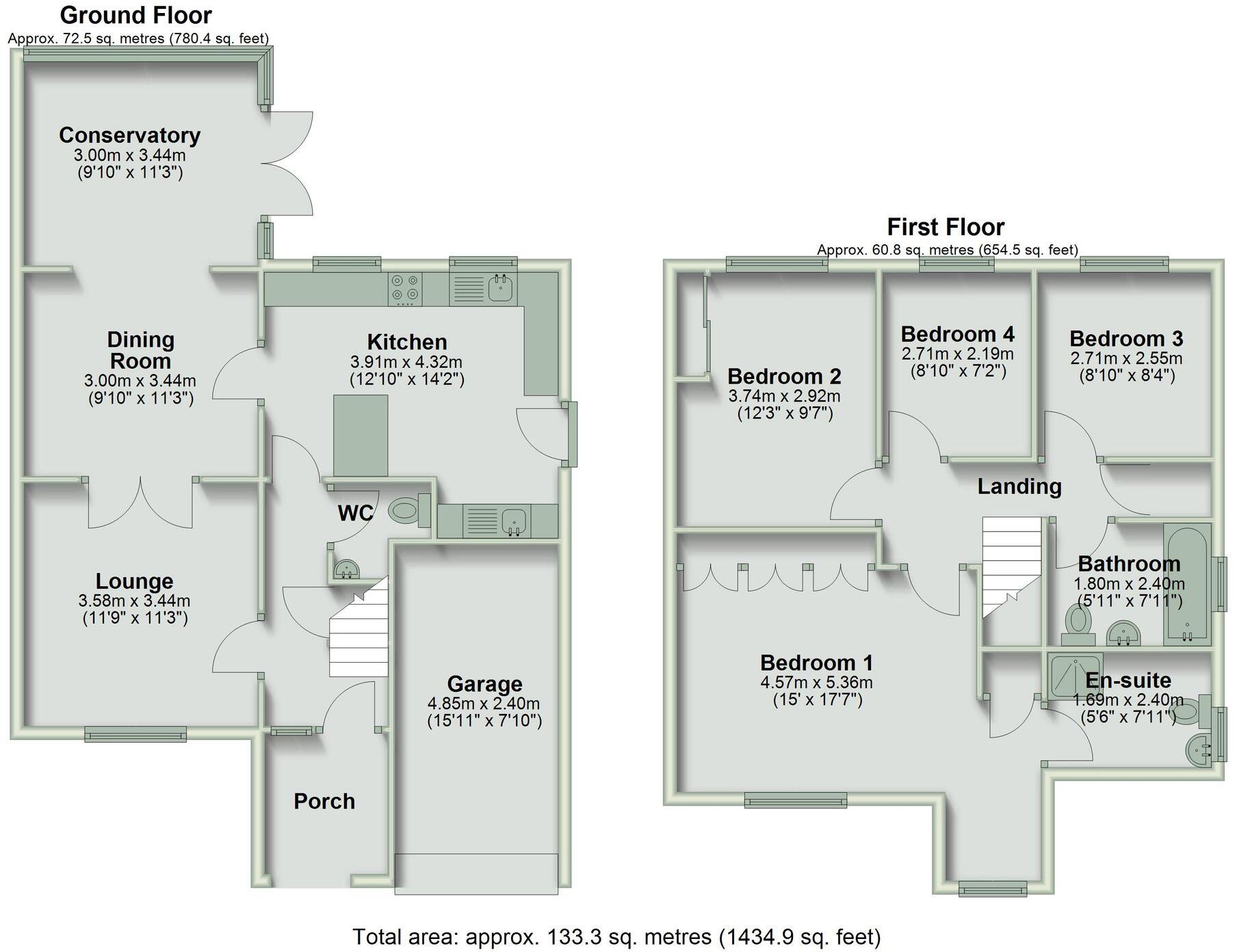 Maes Glas, Ewloe, CH5 floorplan