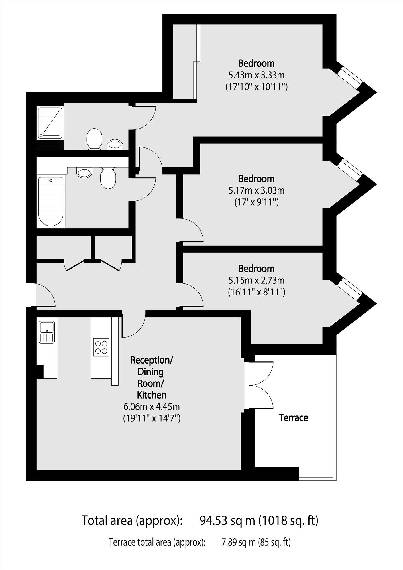 Annabel Close, Canary Wharf floorplan