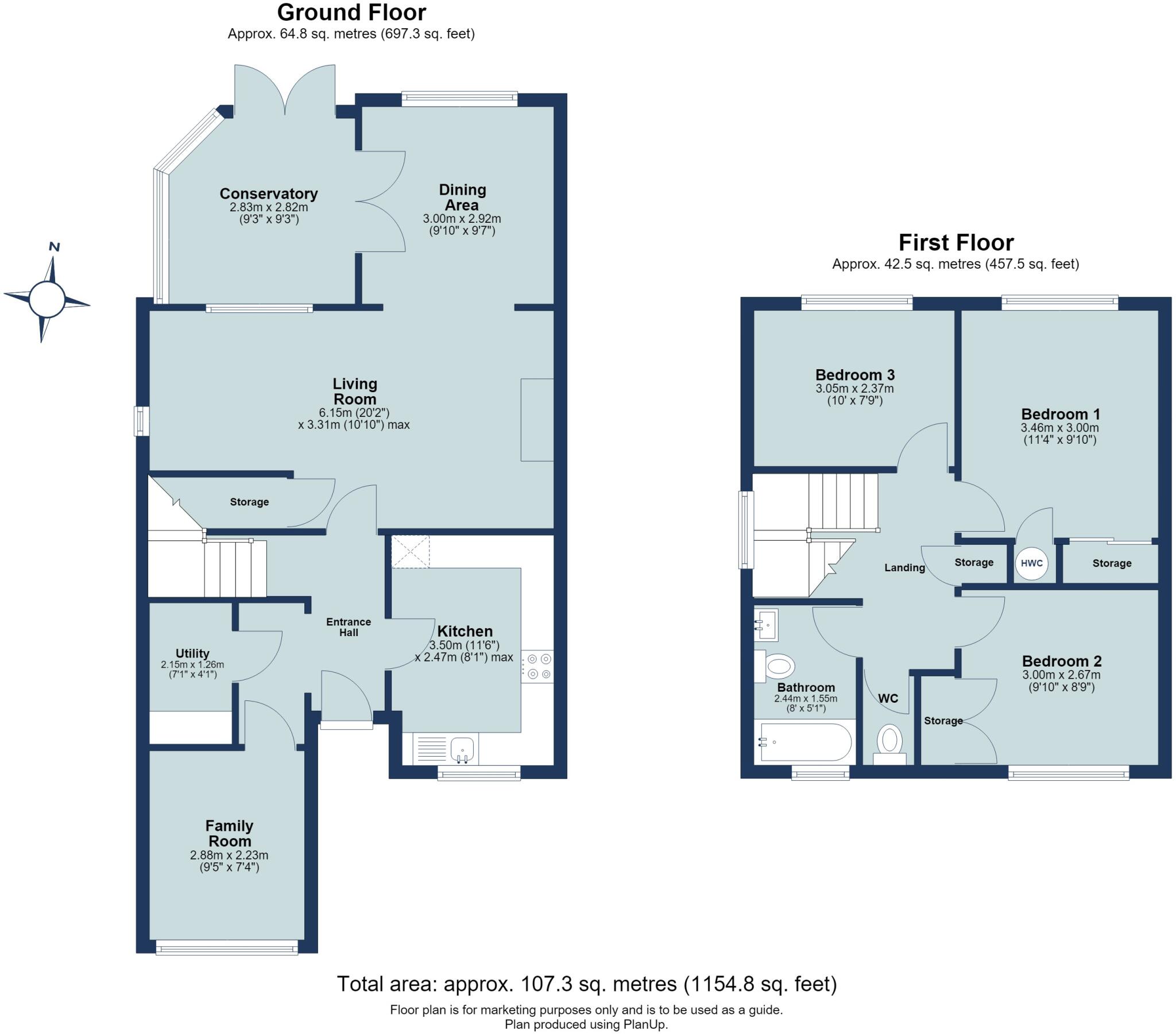 Gladeside, St. Albans, Hertfordshire, AL4 floorplan