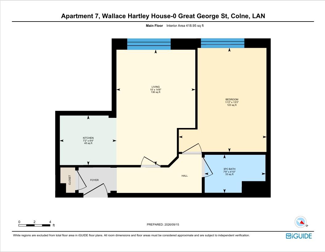 Apt 7 Great George Street, Colne, Lancashire, BB8 floorplan