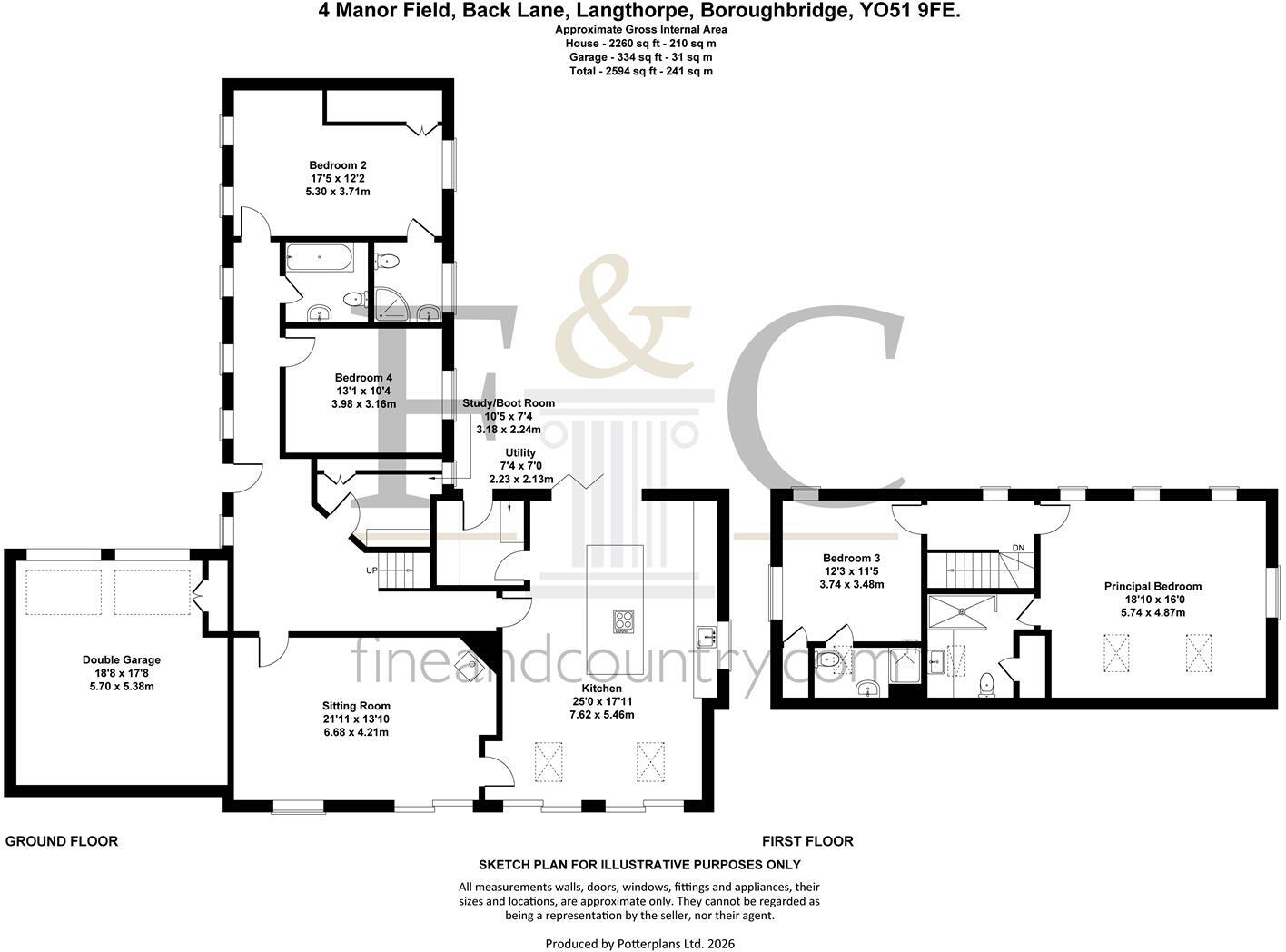 4 Manor Field, Back Lane, Langthorpe, Boroughbridge floorplan