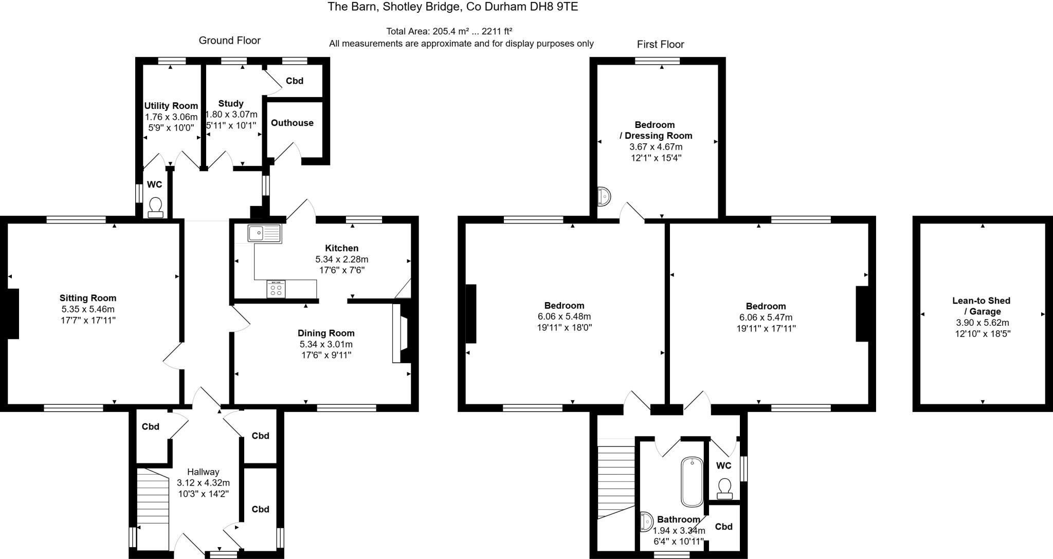 The Barn, Shotley Bridge, Consett, County Durham, DH8 floorplan