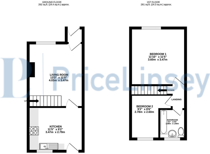 6 Edmund Street, Chesterfield, Derbyshire S41 8TD floorplan
