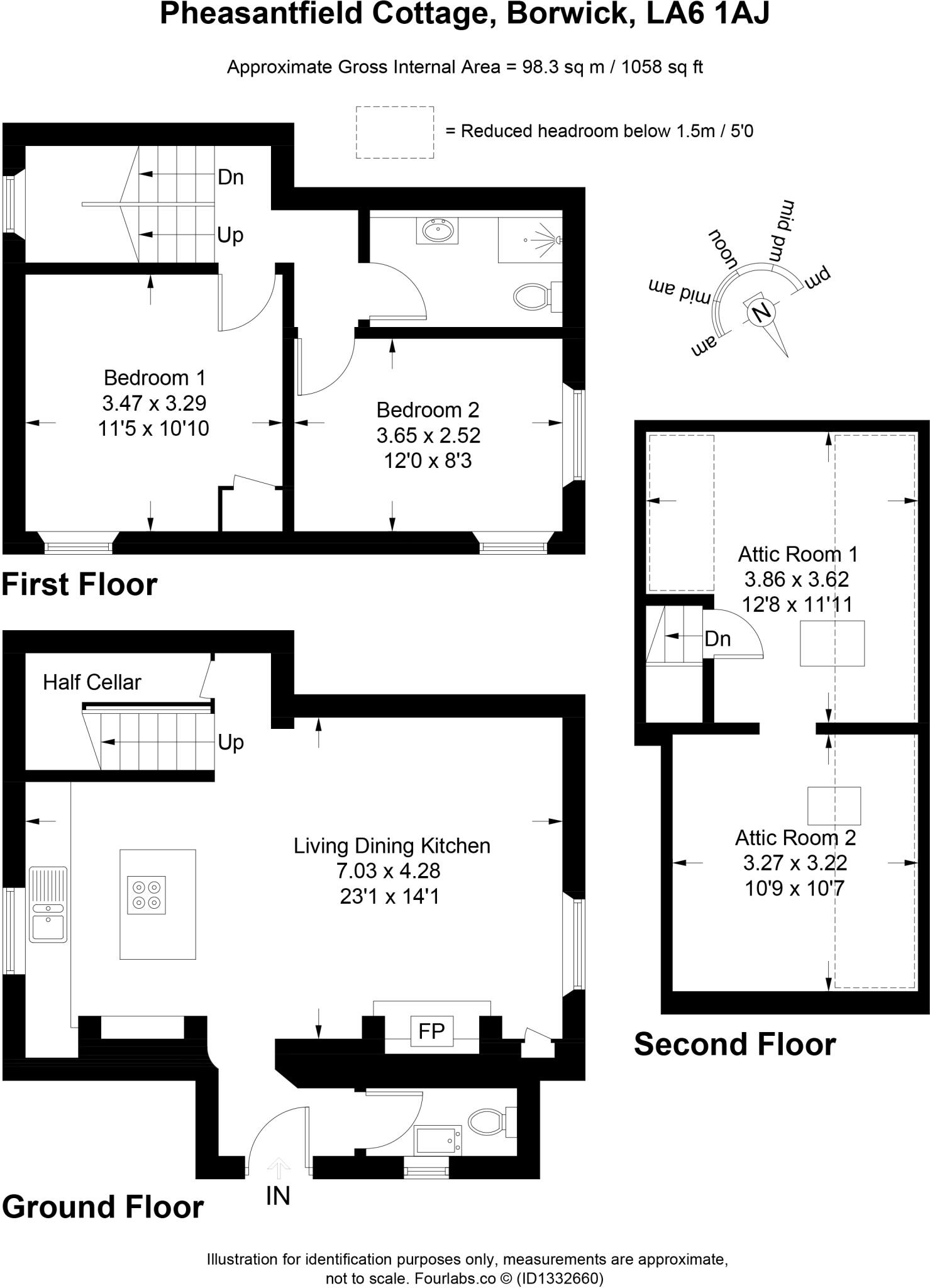 Pheasantfield Cottage, Borwick, LA6 1AJ floorplan