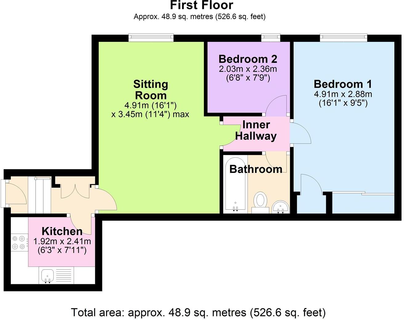 Flat 12 Mowbray Grange, South End, Bedale floorplan