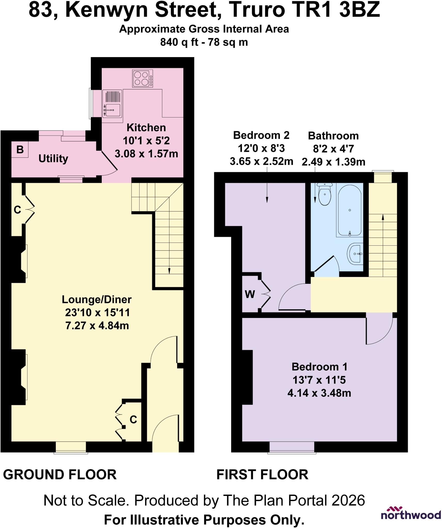 Kenwyn Street, Truro, TR1 floorplan