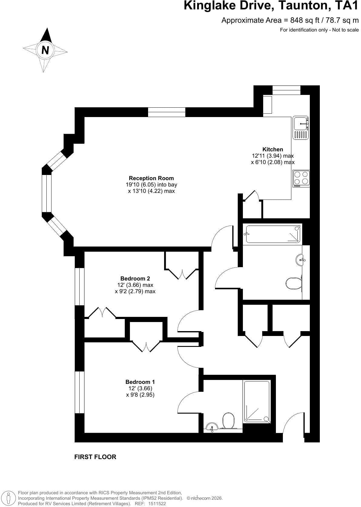 Middleway House, KInglake Drive, Taunton, TA1 floorplan