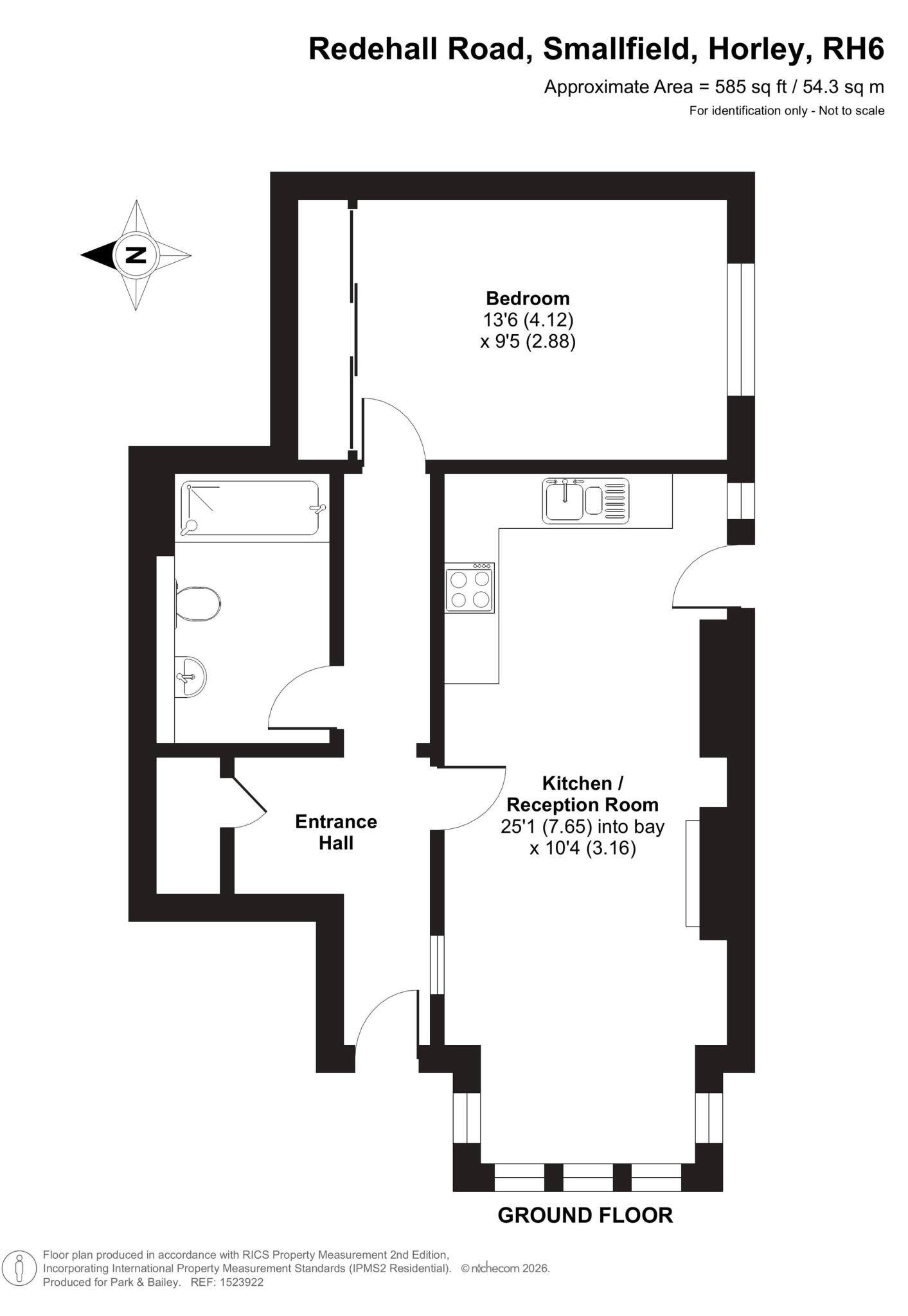 1 bedroom Ground Floor Flat in Horley floorplan