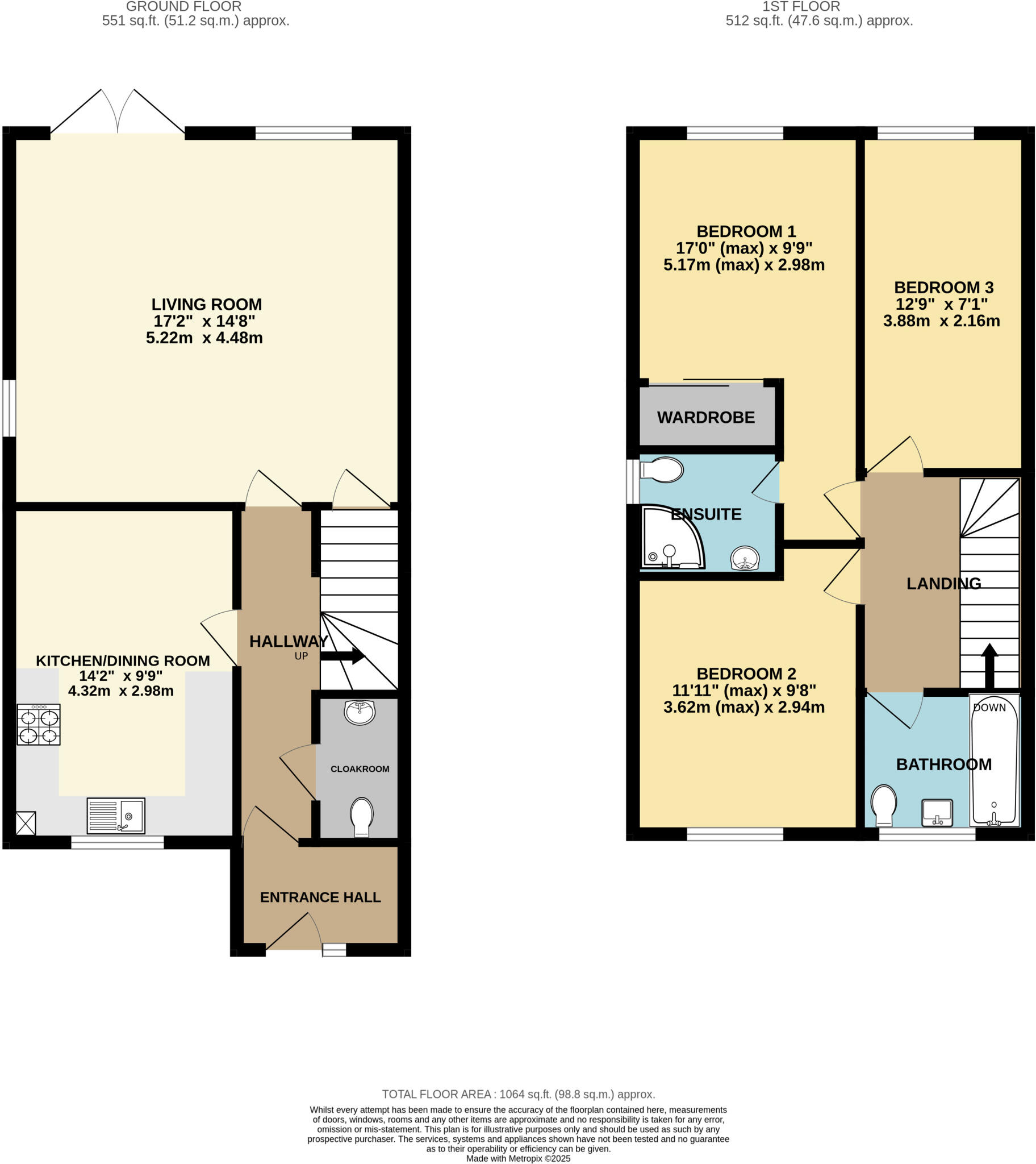 2, Coly Road, Colyton, Devon, EX24 floorplan