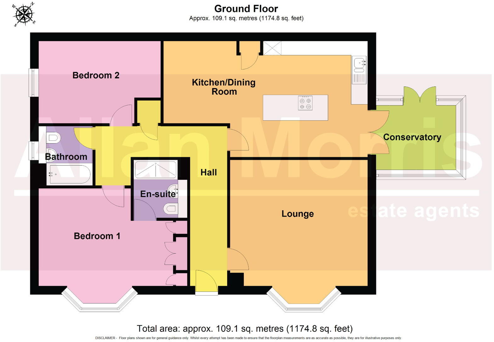 8 Telford Close, Bevere, Worcester.  WR3 7WS floorplan