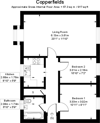 Copperfields, Basildon floorplan