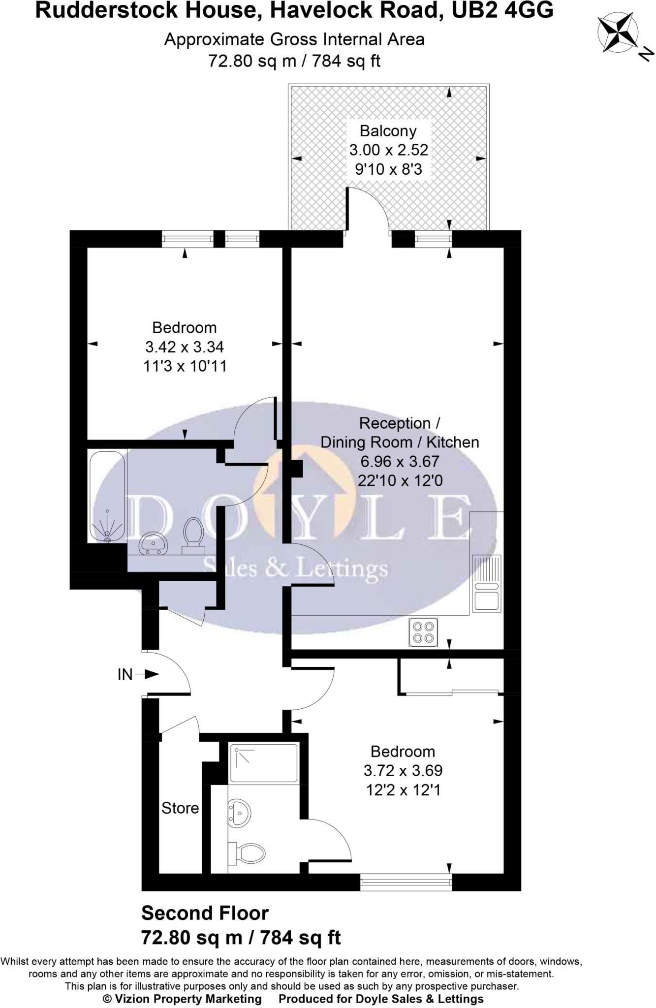 Rudderstock House, Havelock Road, Southall, UB2 floorplan