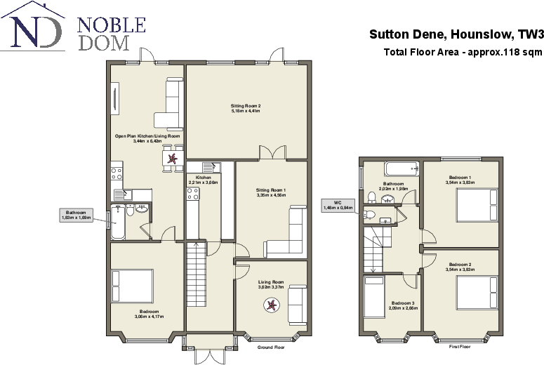 Sutton Dene, Hounslow floorplan