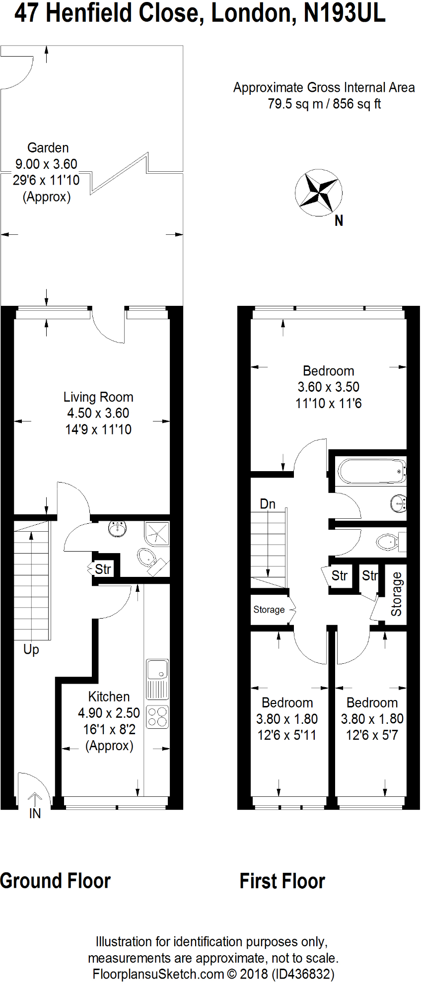 Henfield Close, London, N19 floorplan