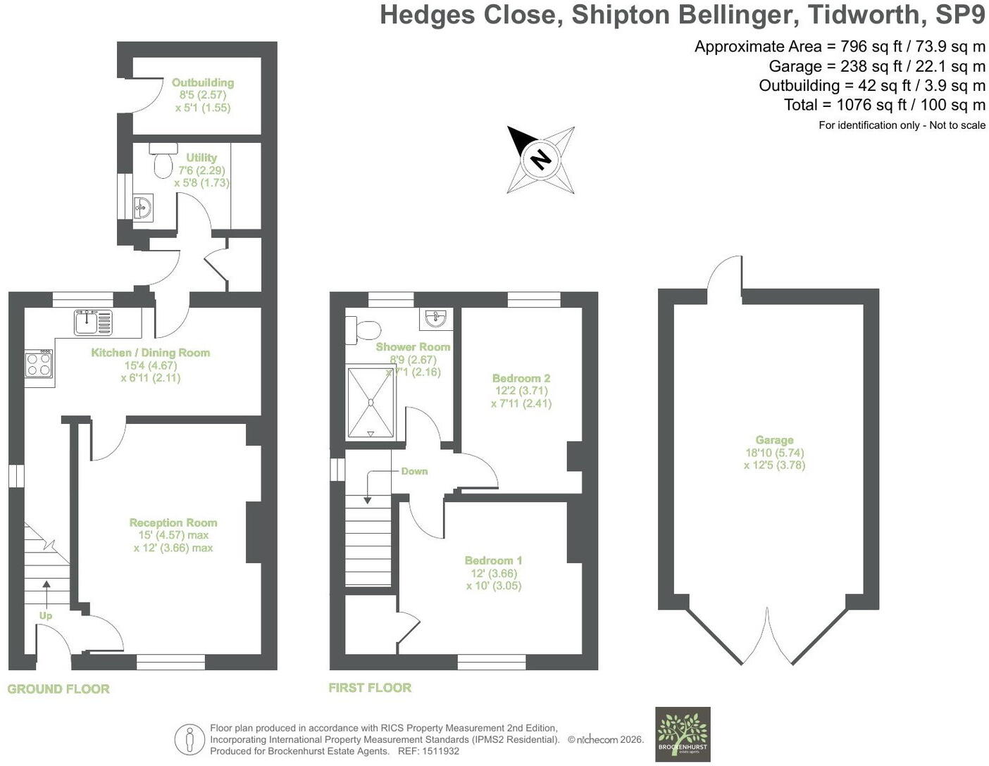 Hedges Close, Shipton Bellinger, Tidworth, SP9 7TJ floorplan