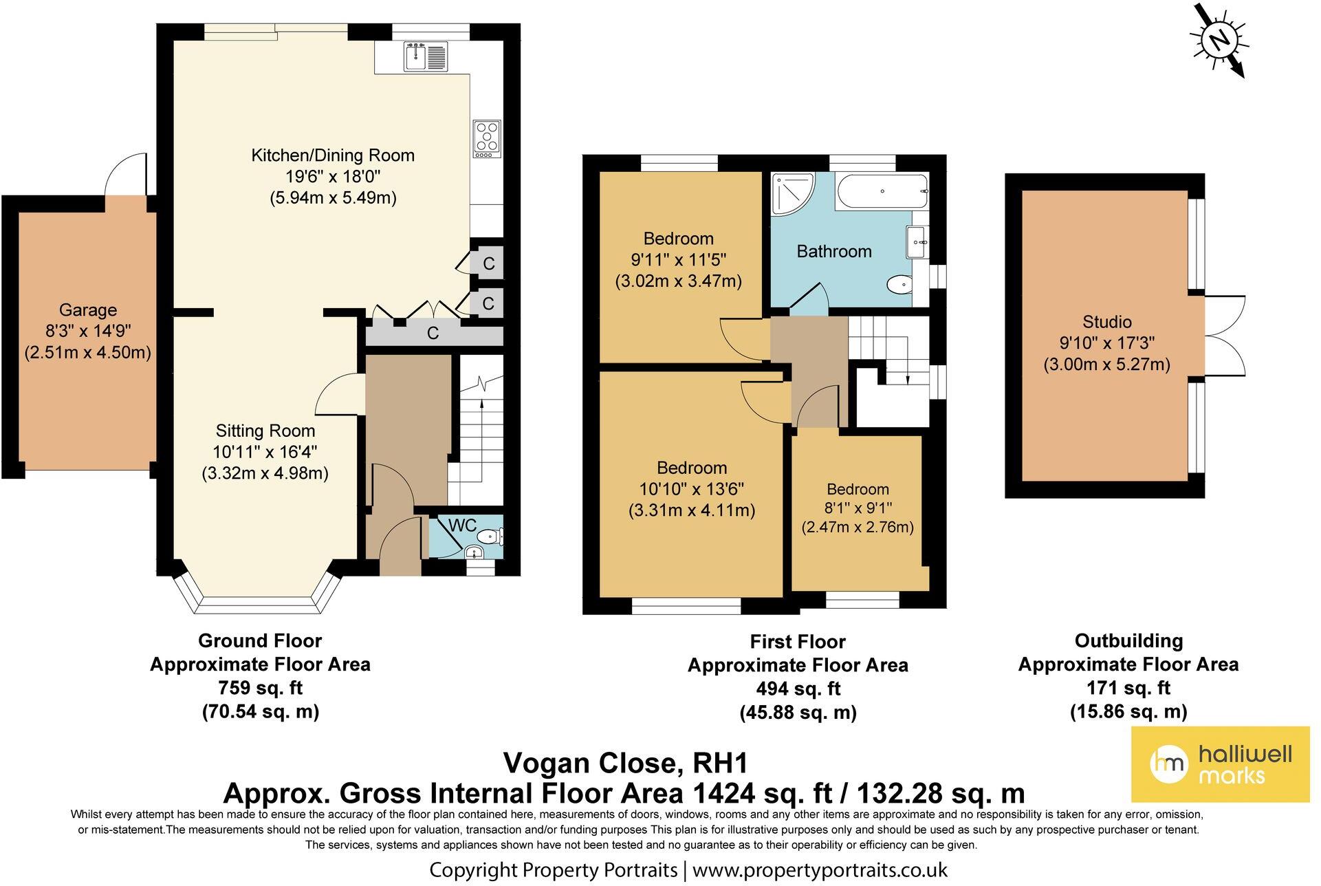 45 Vogan Close, Reigate floorplan