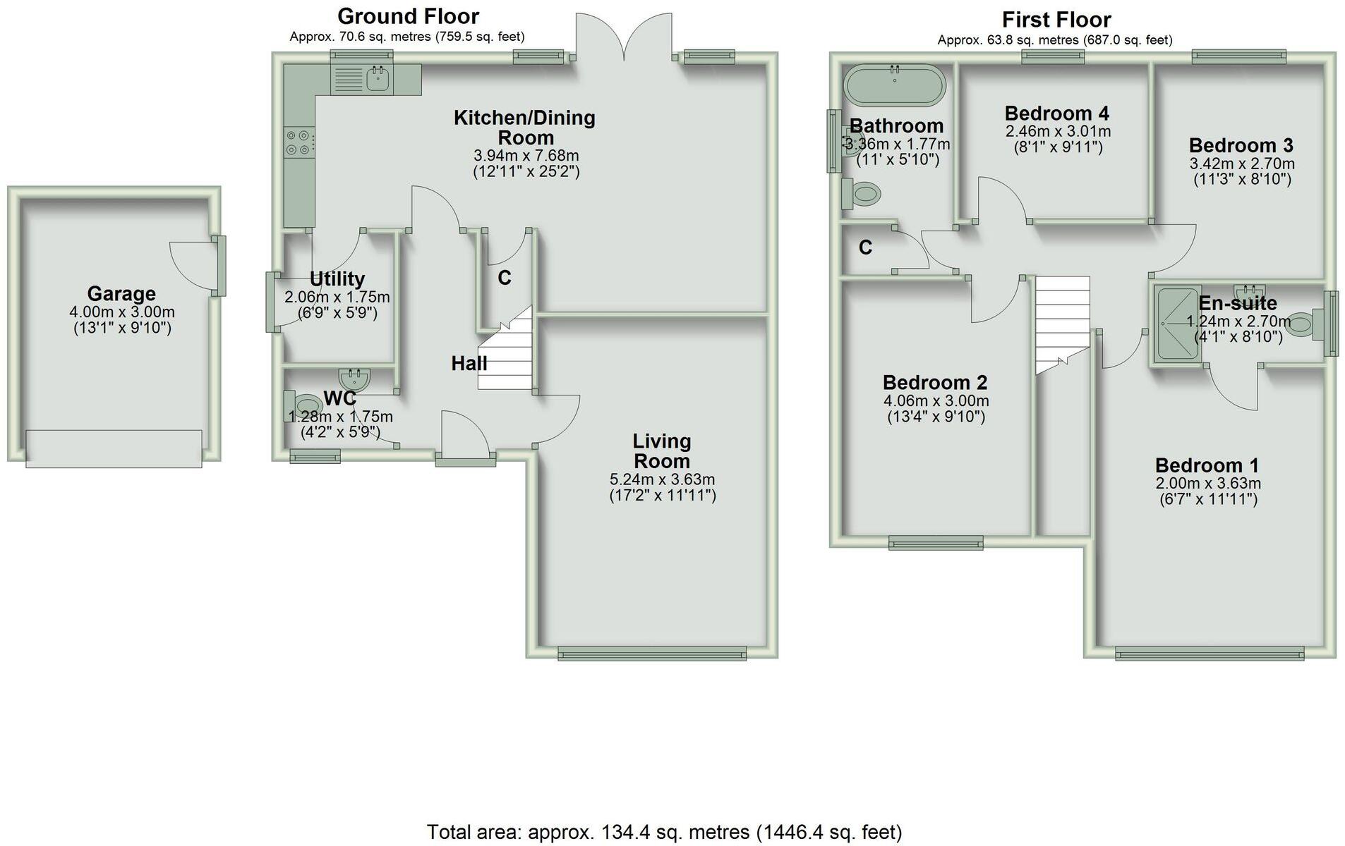95, Overlea Drive, Hawarden, CH5 floorplan
