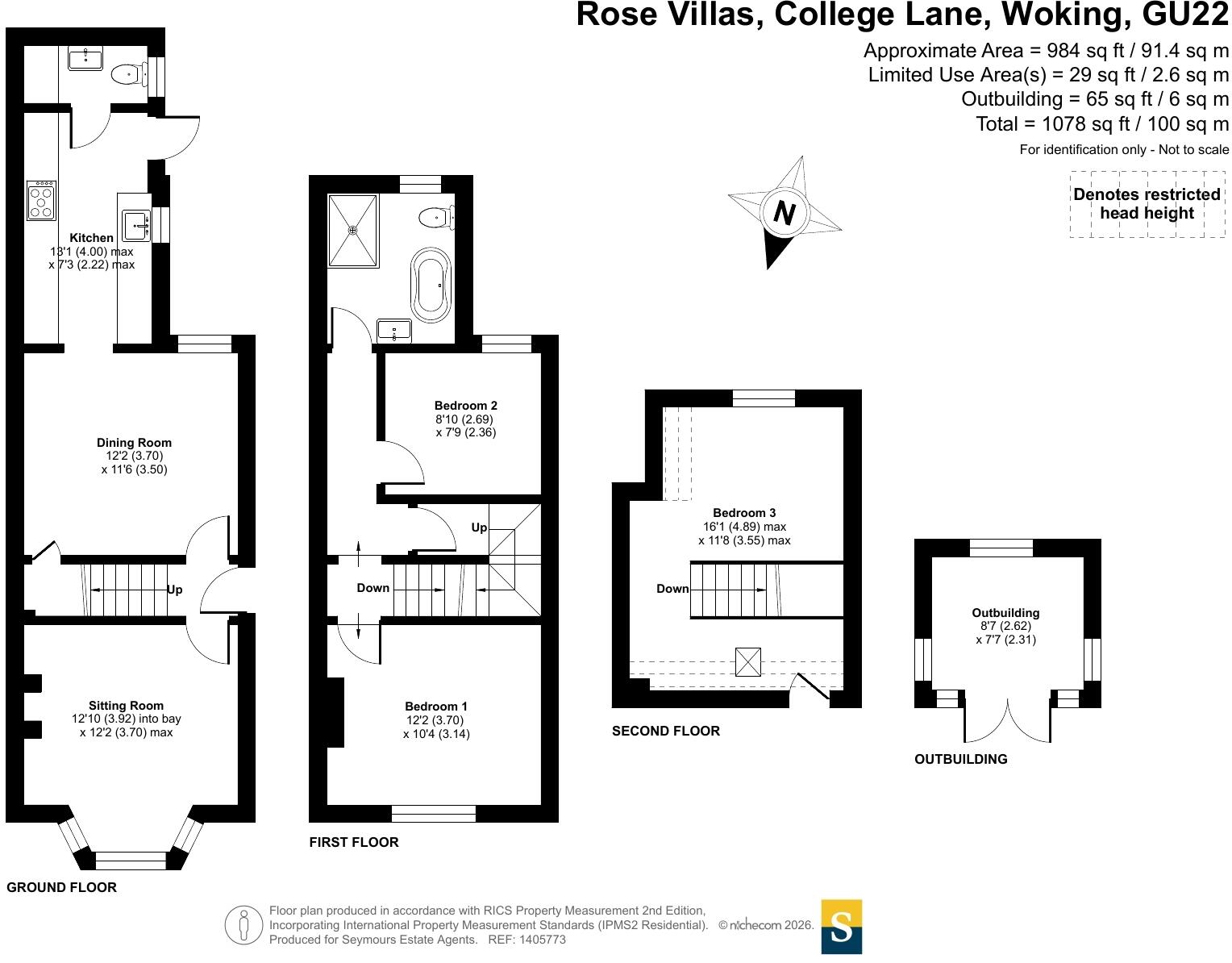 Rose Villas, College Lane, Woking, Surrey, GU22 floorplan