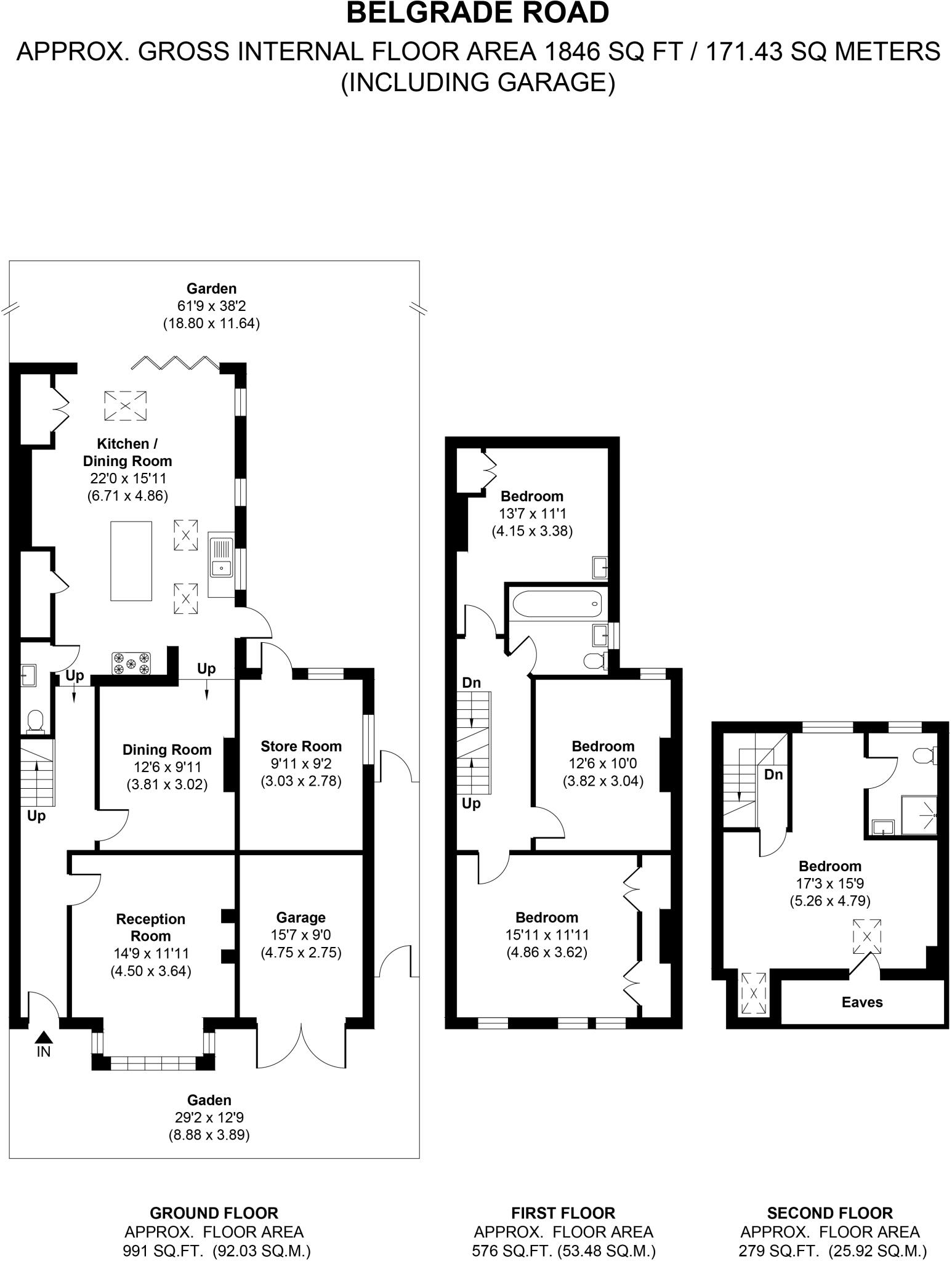 Belgrade Road, Hampton, TW12 floorplan