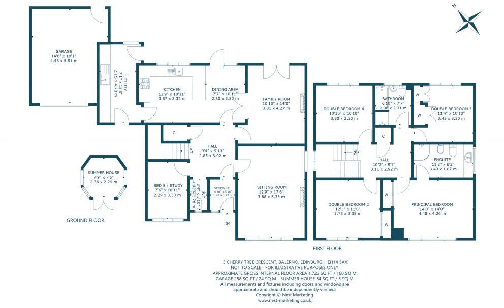 3 Cherry Tree Crescent, Balerno, Edinburgh, EH14 5AX floorplan