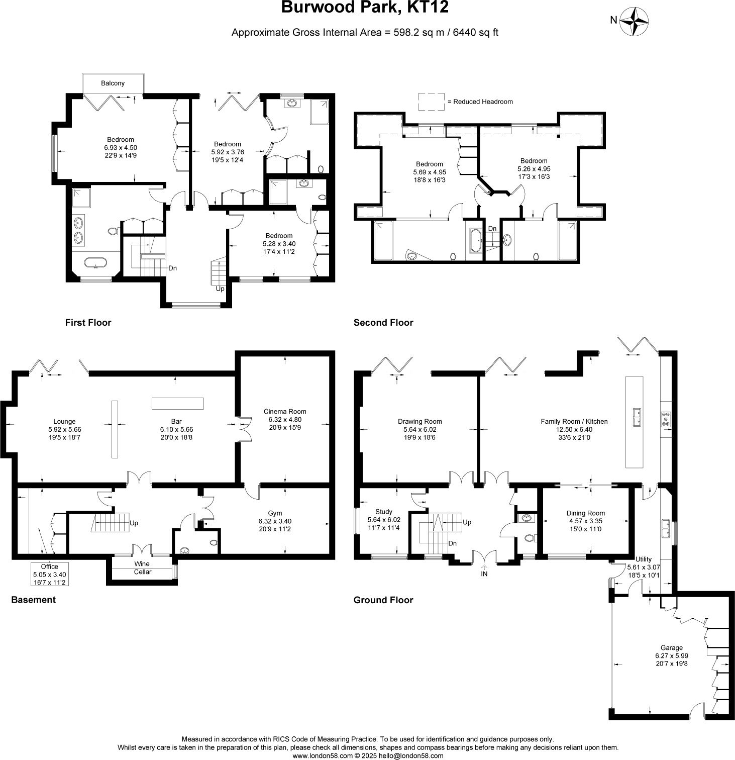 Broadwater Close, Burwood Park, KT12 floorplan