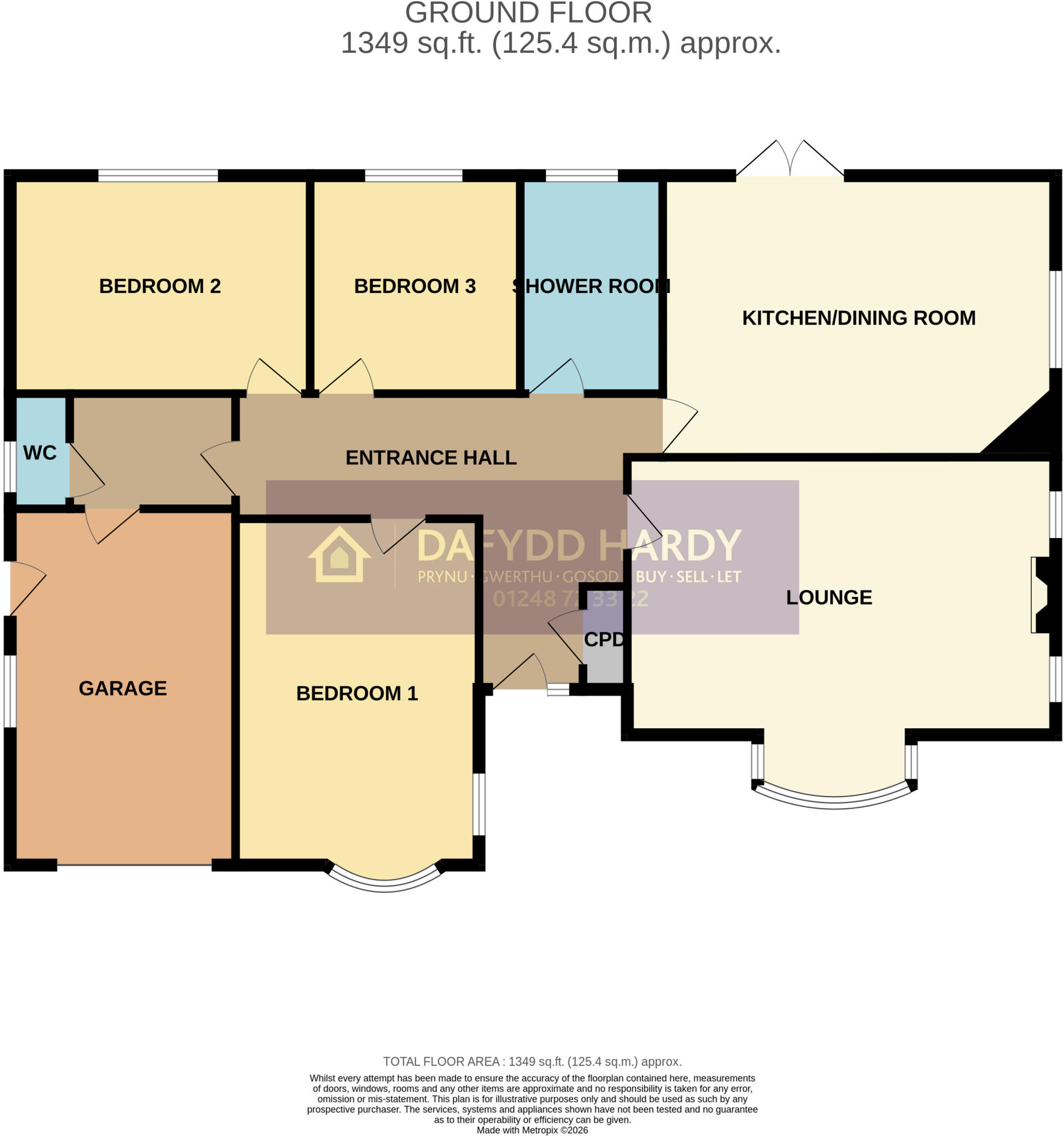 Coed Y Ddol, Llanberis, Caernarfon, Gwynedd, LL55 floorplan