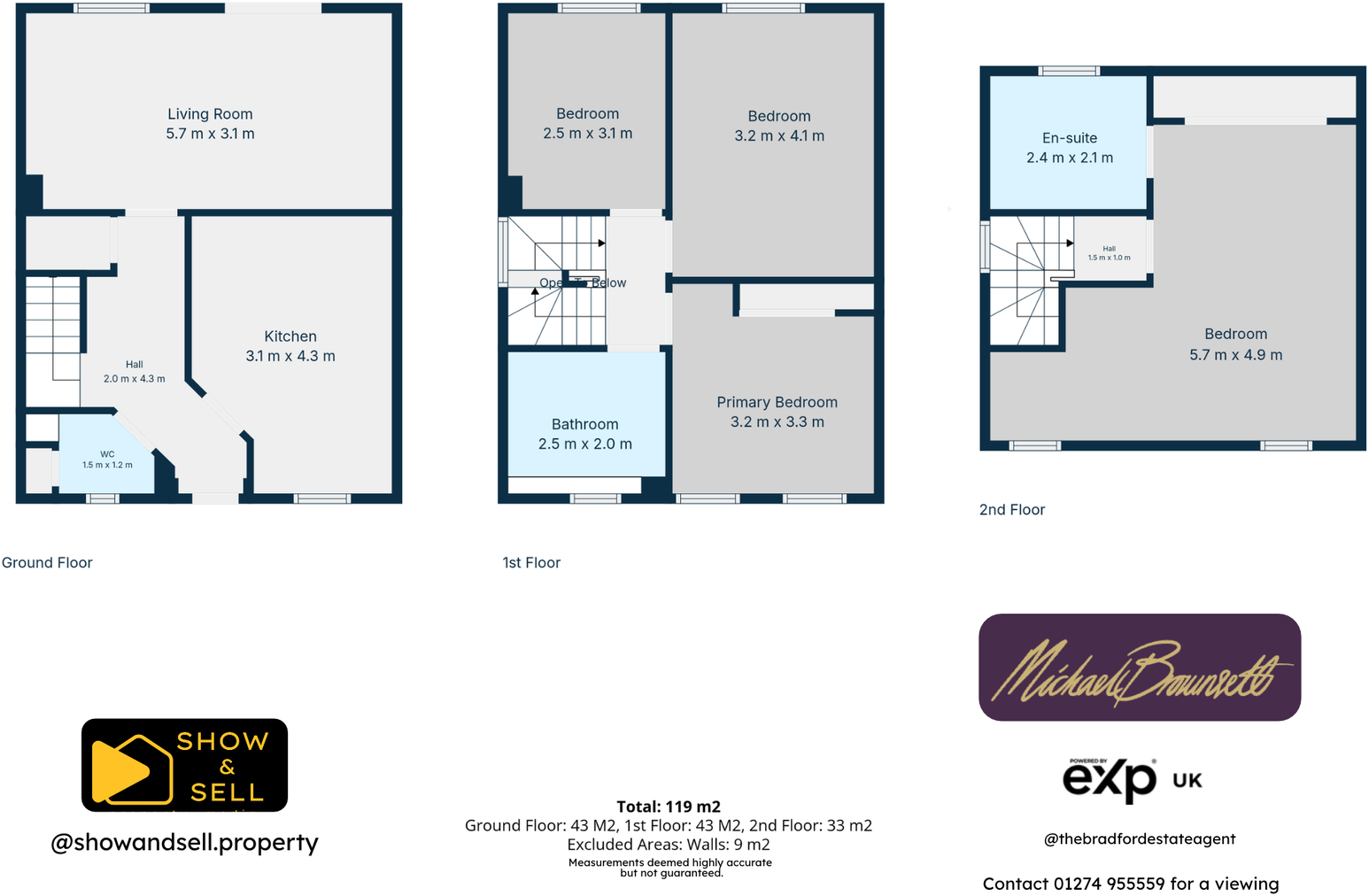 18, Woodsley Fold, Thornton, Bradford, BD13 3GH floorplan