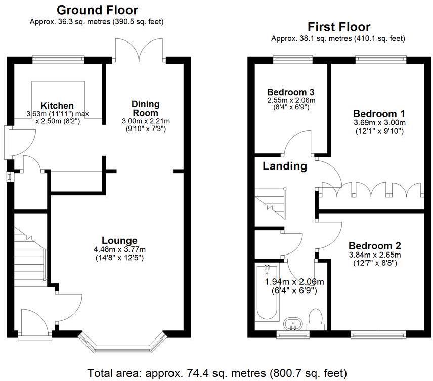 Fairfax Grove, Yeadon, Leeds floorplan