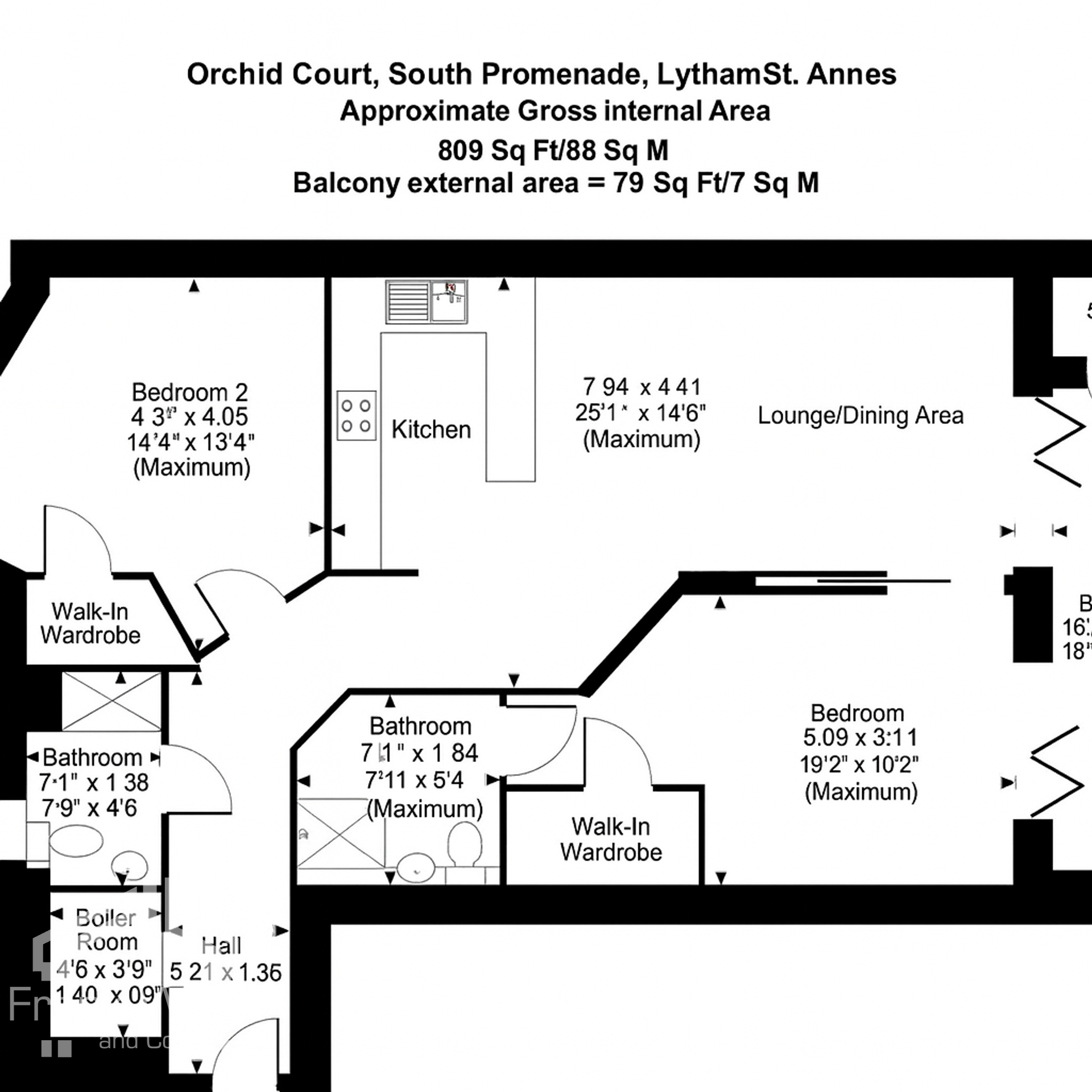 Orchid Court, 35-37 South Promenade, Lytham St. Annes, Lancashire floorplan