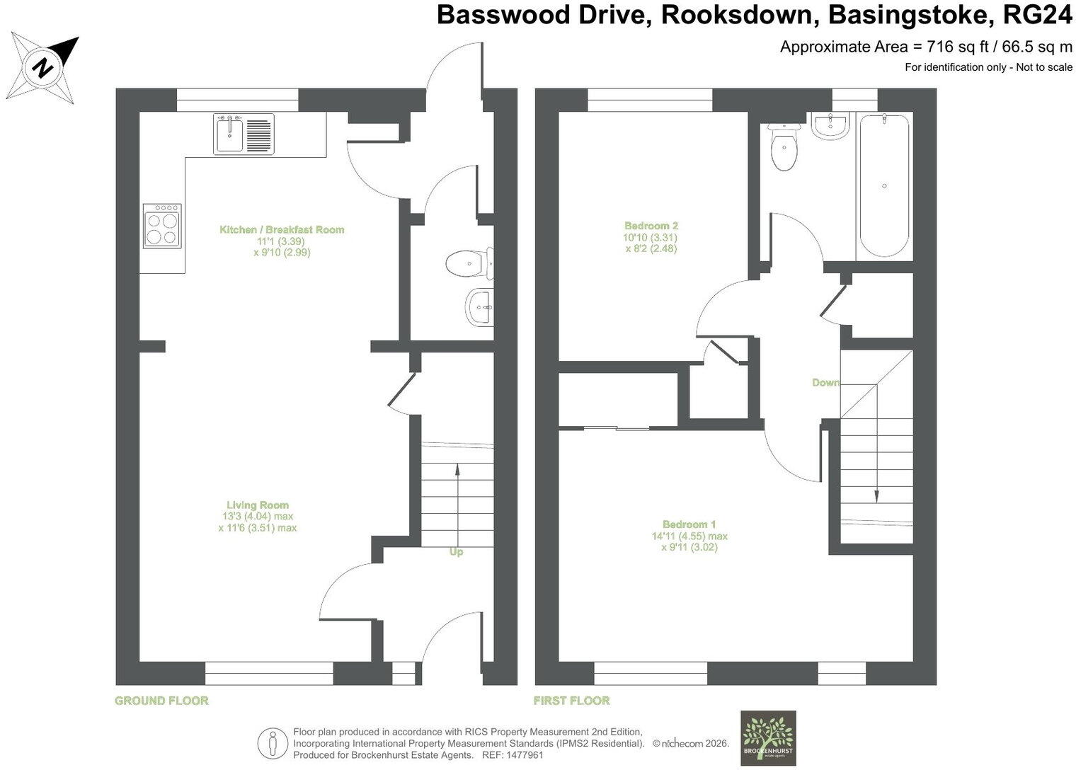 Basswood Drive, Basingstoke RG24 9SW floorplan