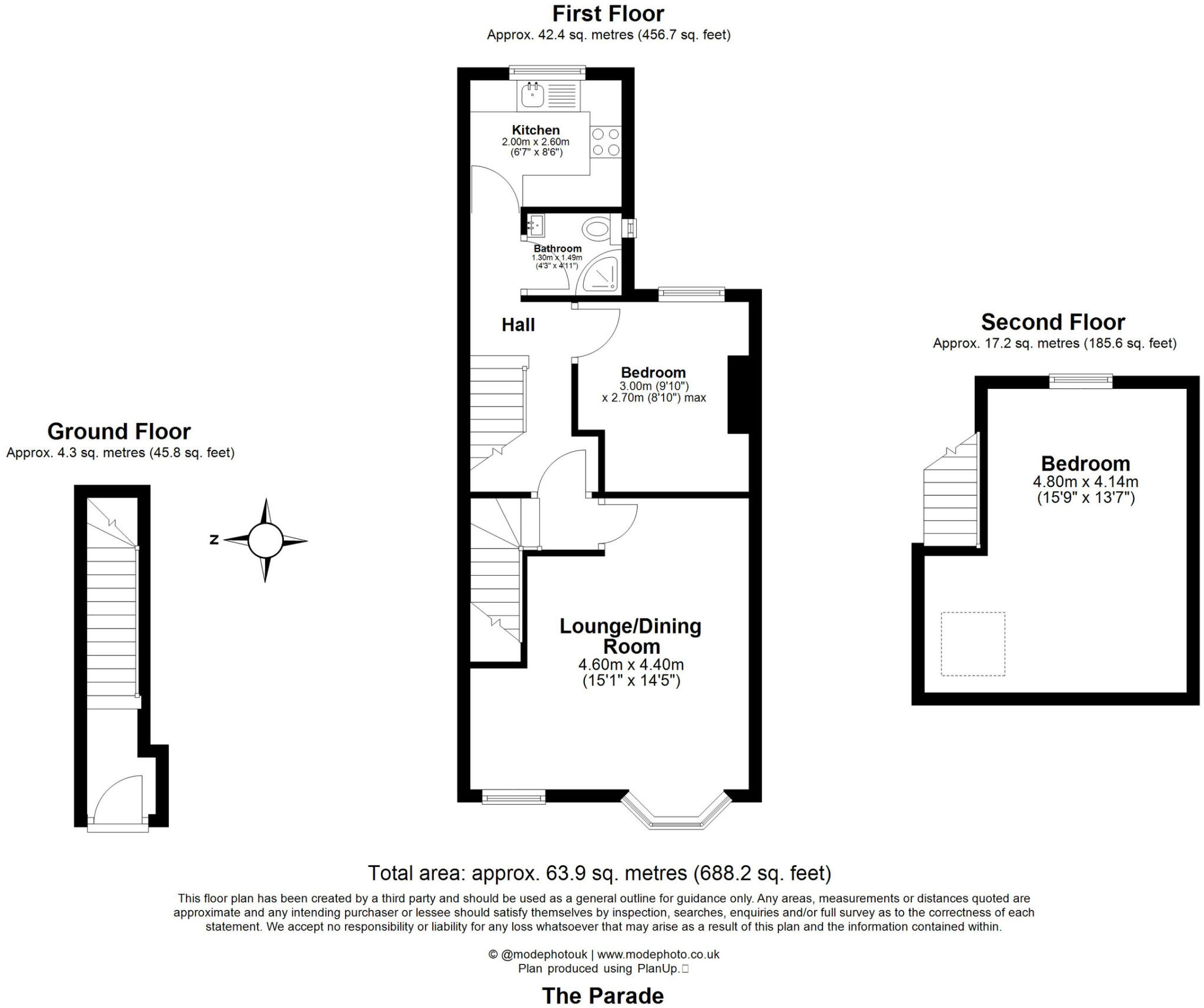 , 2A The Parade, North Road, Romford, Essex floorplan