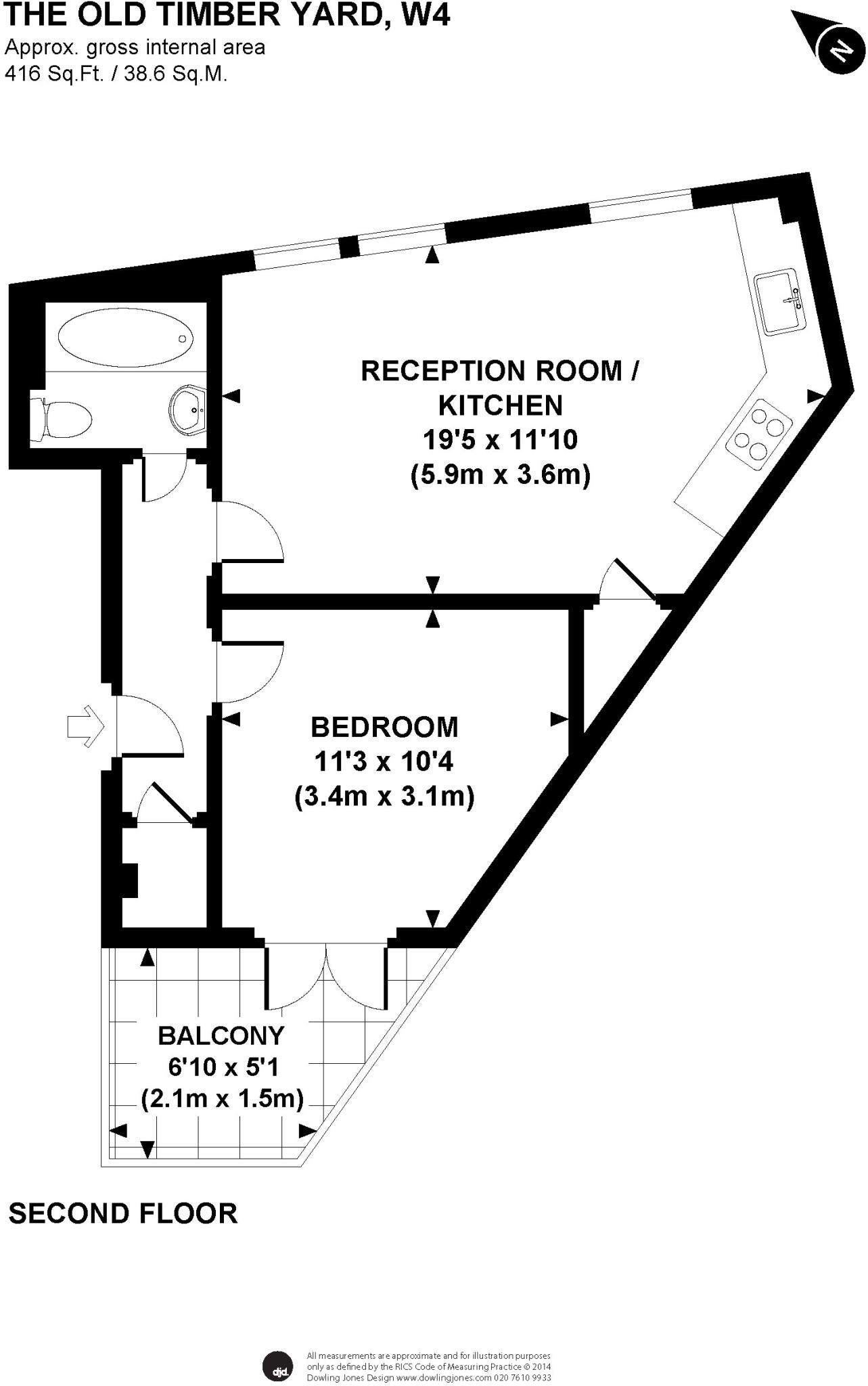 Old Timber Court, Acton Lane, Chiswick, W4 floorplan