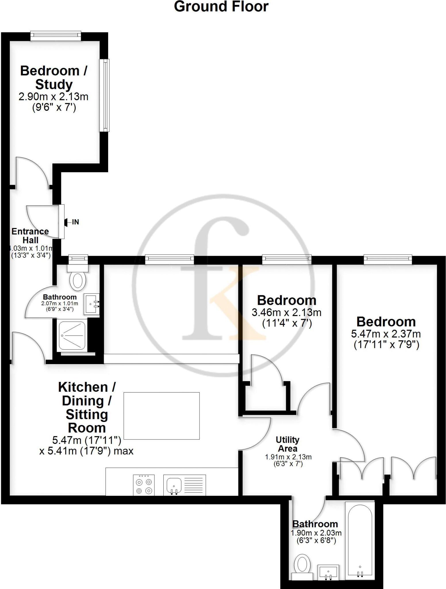 Brandon Court, Lawrence Road, Southsea, PO5 floorplan